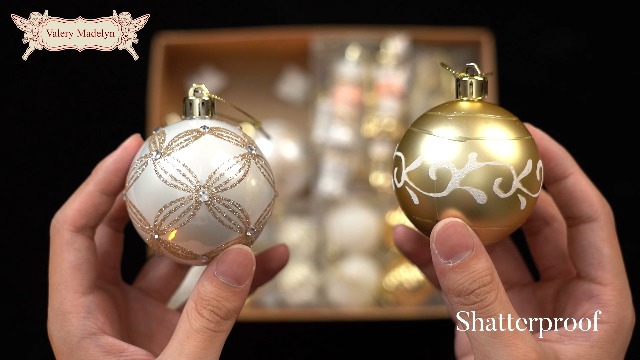 Valery Madelyn kerstballen 16 stuks 8cm kerstballen, luxe rode en gouden onbreekbare kerstbal ornamenten decoratie voor kerstboom decor