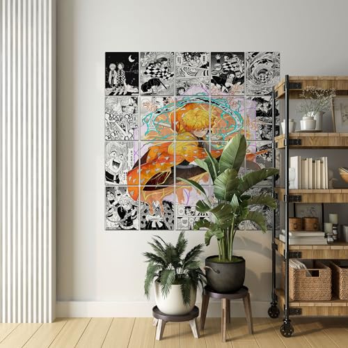 Image of VEENSHI Set of 20 Zenitsu Poster | Zentisu Wall Collage Kit | 300 GSM Thick Poster of Demon Slayer | Size : 11.9x8.3 inch