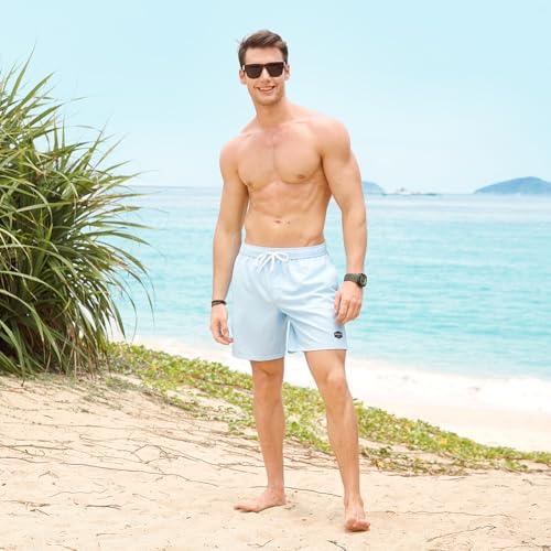 maamgic Mens 7' Stretch Swim Trunks Quick Dry Mesh Lining Swimwear Bathing Suits