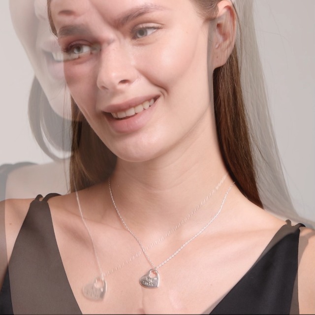 Up To 64% Off Philip Jones Sister Heart Necklace With Zircondia Crystals