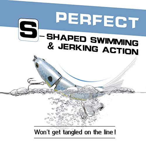 image for TRUSCEND Fishing Lures for Bass Trout Segmented Multi Jointed Swimbait