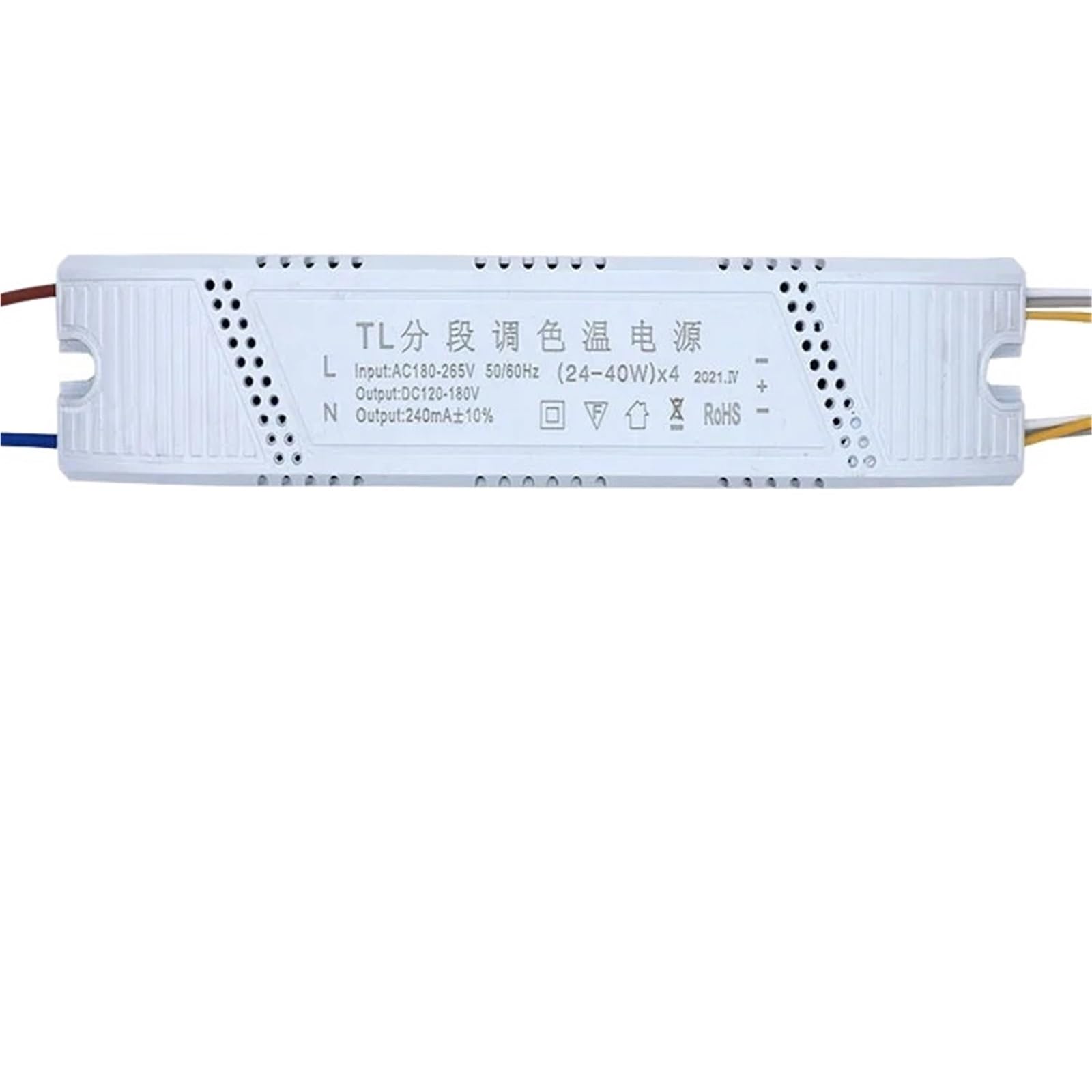 Sterownik do lampy sufitowej/panelu LED 24-40 W, 36-50 W, 40-60 W, 240 mA, AC220 V, transformator LED, trójkolorowy zasilacz prądu stałego (24-40 W x 4 240 mA)