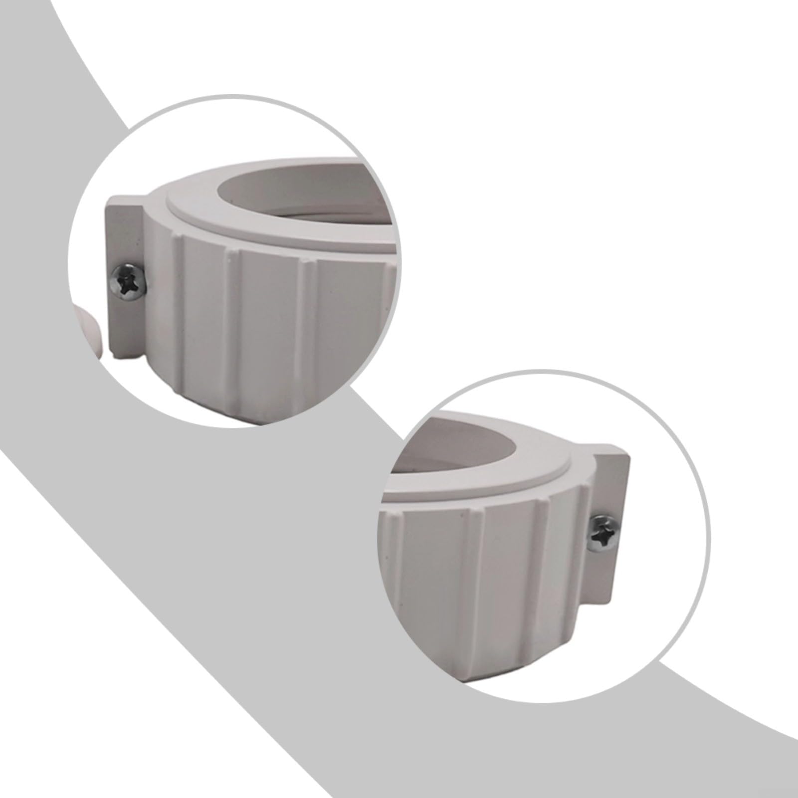 Lot de 2 écrous fendus et joints toriques pour radiateurs spa, raccords ABS de 5,8 cm ID compatibles avec Balboa HydroQuip (2 pièces, blanc)