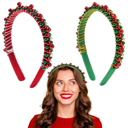 2 Haarreif Weihnachten Erwachsene, Weihnachts Haarreifen mit...