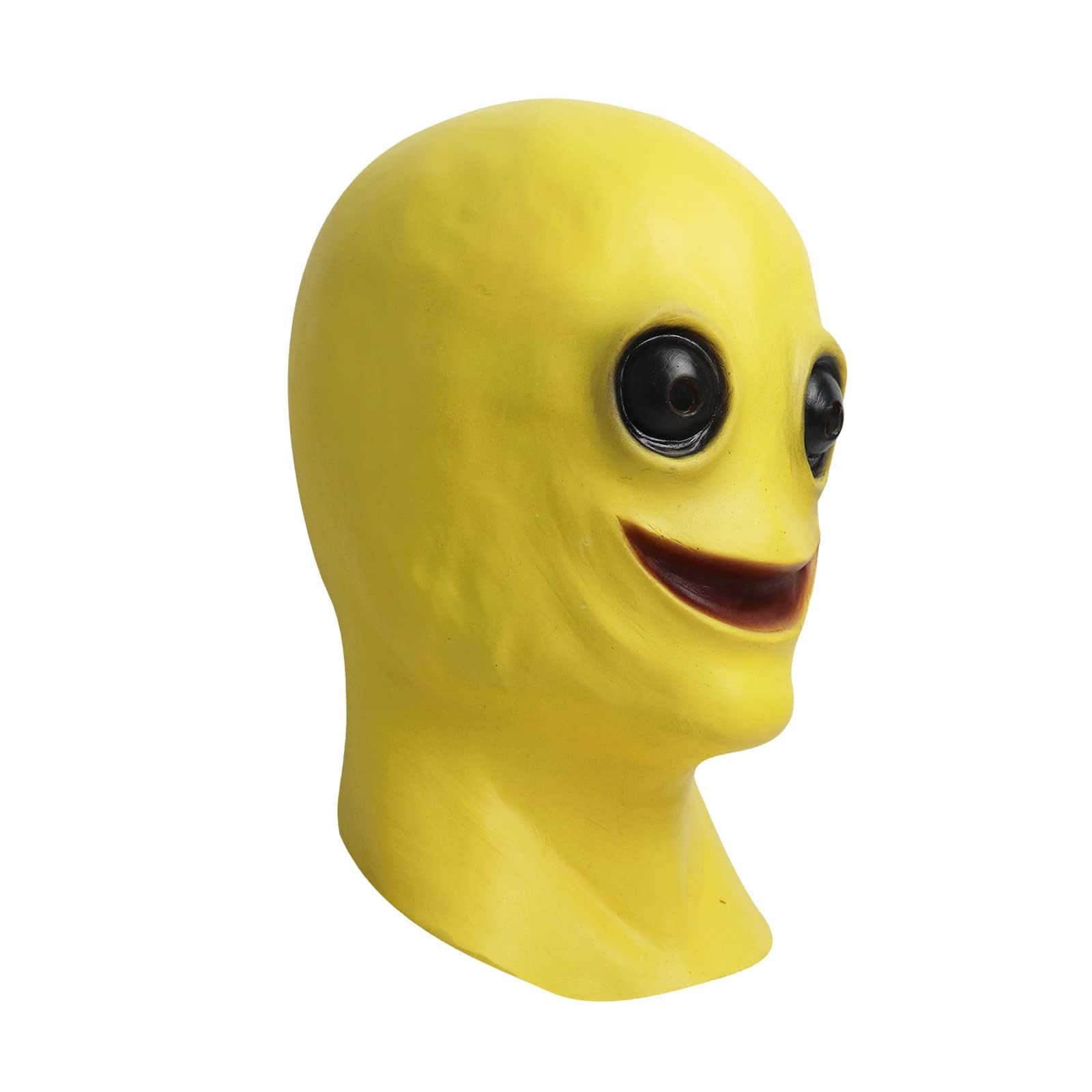 Alien Mask Realistic Latex Full Head Yellow Smile Mask Anime Movie Halloween Alien Cosplay Costume Props for Adults - Image 4