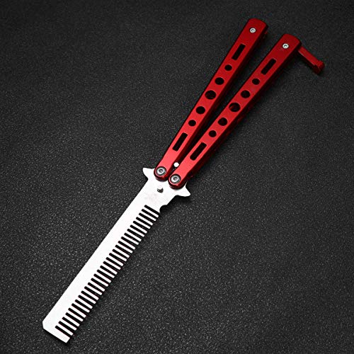 HEALLILY Pente de Borboleta Pente de Aço Inoxidável Prática de Treinamento Pentes de Salão de Beleza