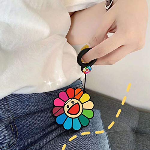 Compatible With Airpods Case Sunflower 1/2, Protective Silicone Skin Cover For Airpod Case Sunflower With Ring, Kids Teens Girls Women Funny Kawaii Cute Fashion Cartoon 3D Sun Flower Case For Airpods #TOP5