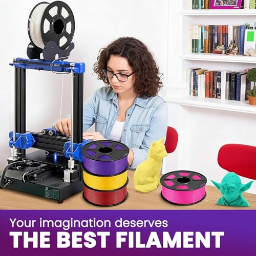 Image of PLA PRO + 3D Printer Filament Roll, 1kg Net Weight, Great Flexibility, Eco-Friendly, High Rigidity, Biodegradable, Low Warping Output, 1.75mm Diameter, Ideal for DIY Makers (White)