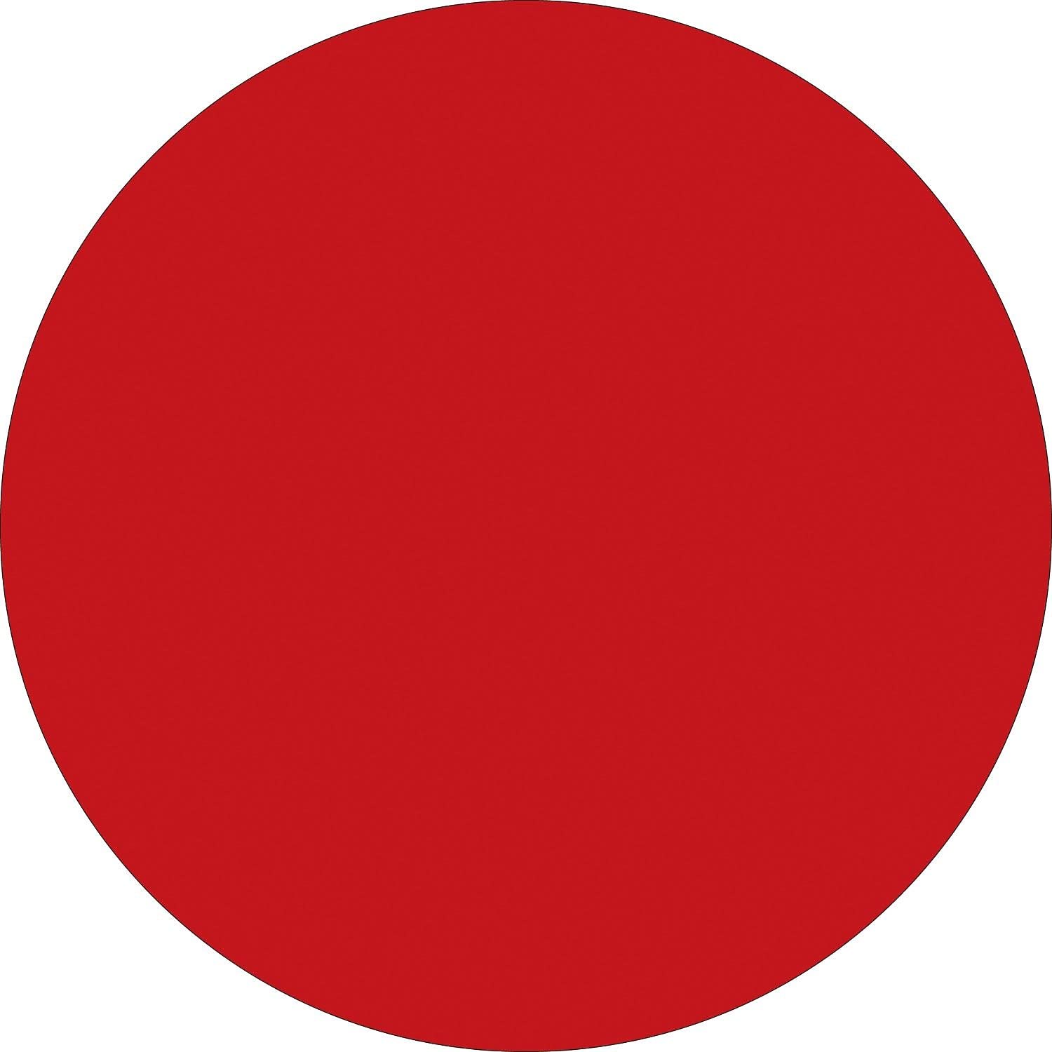Inventory Circle Labels 3-inch Red 500/Roll