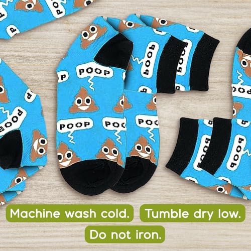 Poop Emoji Crew Socks - Crazy Dress Socks for Men - Happy Emoji Silly Socks4