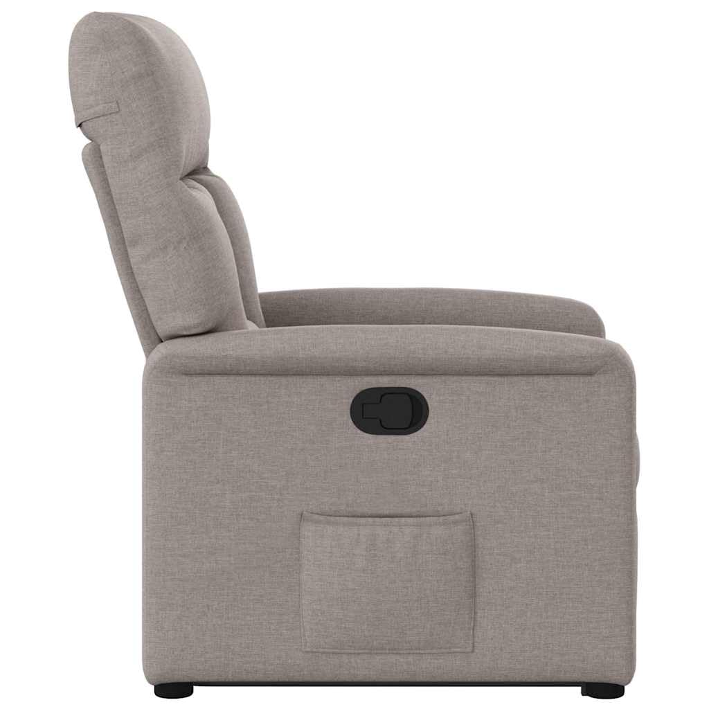 Elektrischer Relaxsessel mit Aufstehhilfe, Taupe, 72×90×99 cm, Polyester, Liegefunktion, Seniorengerecht