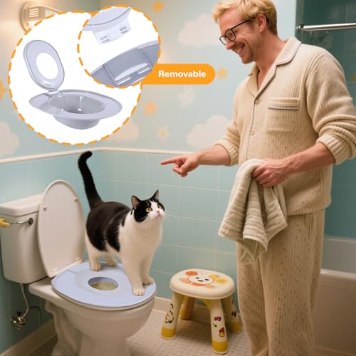 Entrenador para gatos con orinal reutilizable portátil extraíble para el hogar 3