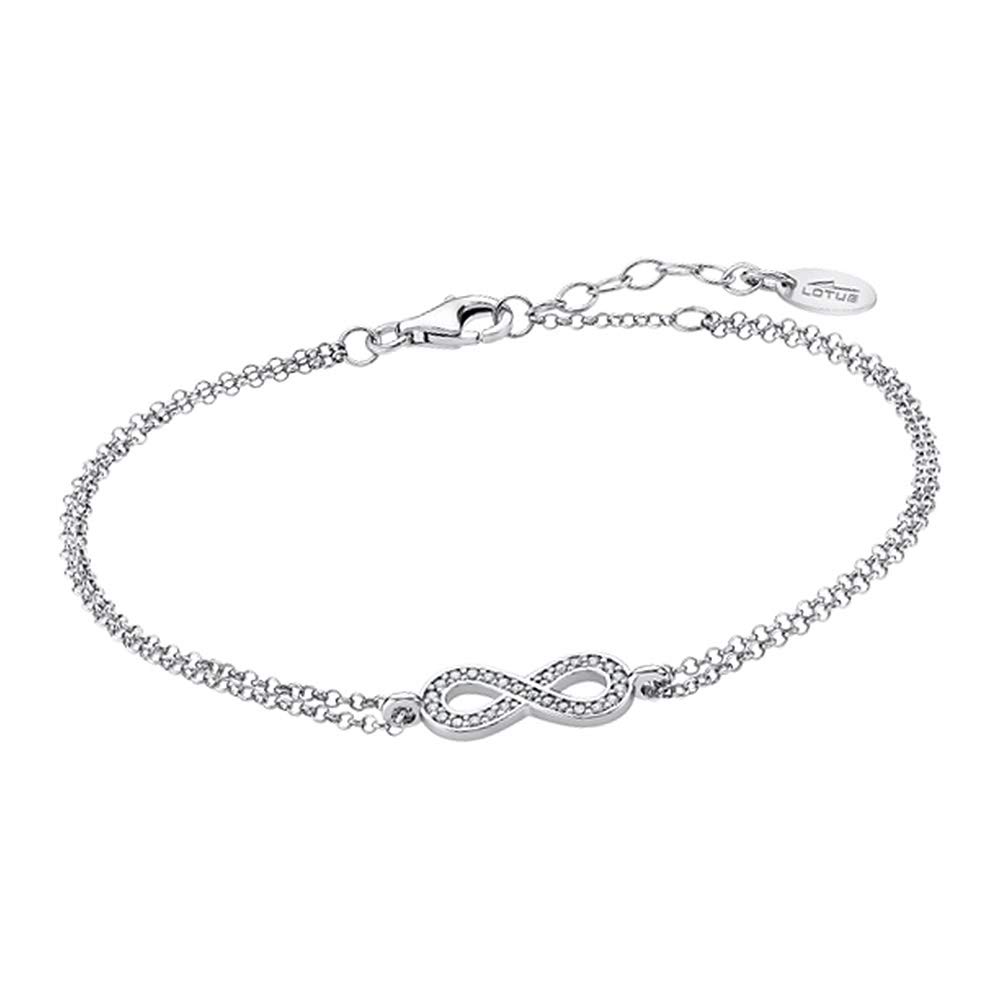 Lotus Silver Bracciale LP1859-2/1 in vero argento 925 gioielli da donna JLP1859-2-1 argento, 16 centimeters, Argento