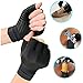 LTXB Copper Fingerless Compression Gloves - Copper Arthritis Gloves & Carpal Tunnel Pain Relief Compression Support for Joint Pain (M)