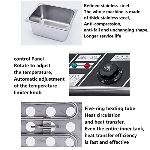 Fritadeira Comercial 12L E Máquina De Fogão De Macarrão 2500W Fritadeira Elétrica De Aço Inoxidável