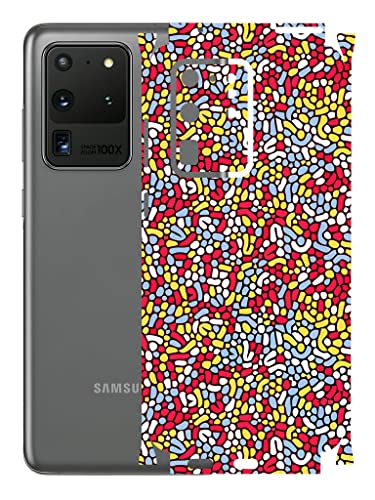 Image of AtOdds - Samsung Galaxy S20 Ultra Mobile Back Skin Rear Screen Guard Protector Film Wrap (Coverage - Back+Camera+Sides) (Beans)