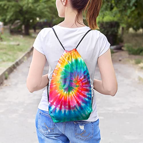 Saintrygo Tie Dye Cotton Drawstring Bags Sublimation Blank Backpack White Canvas Drawstring Bags DIY Items for Party Favors3