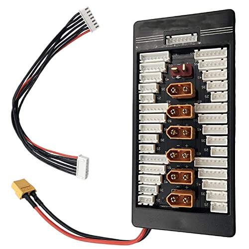 DEVMO Balanced Charging Board, Multi 2S-6S Lipo Battery Parallel Charging Board with XT60 Plug