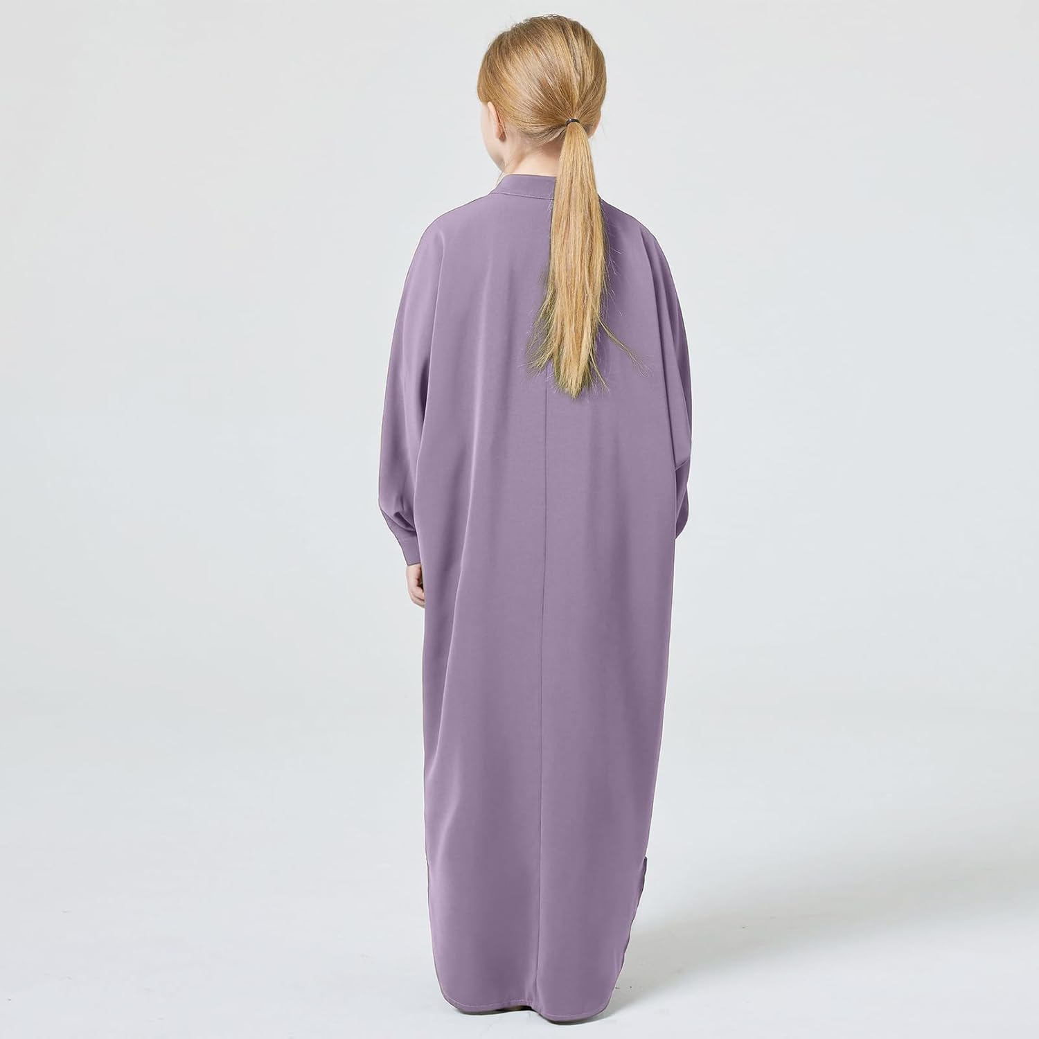 ODIZLI Girls Ramadan Abaya Muslim Batwing Sleeve Long Shirt Prayer Dress Kaftan Dubai Islamic Loose Maxi Dress