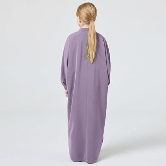 ODIZLI Girls Ramadan Abaya Muslim Batwing Sleeve Long Shirt Prayer Dress Kaftan Dubai Islamic Loose Maxi Dress