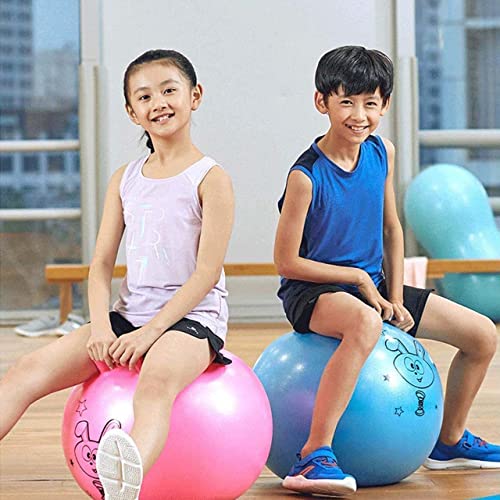 Image of Styxon Hopper Ball, 18in /45cm Diameter for Age 3-7, Exercise Bouncer, Hippity Hoppity Hopball for Children, Sit-on Bouncy Ball with Handle, Multicolor