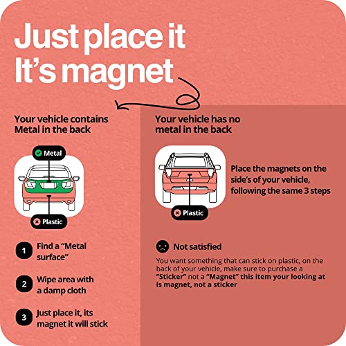 Adheisign Student Driver Magnet | Removable & Reflective New Driver Sticker Decal For Car | Extra-Long Strong Adhesive Magnet W/ Bold Visible Letters (2-Pack) (Pink & Green) #TOP7