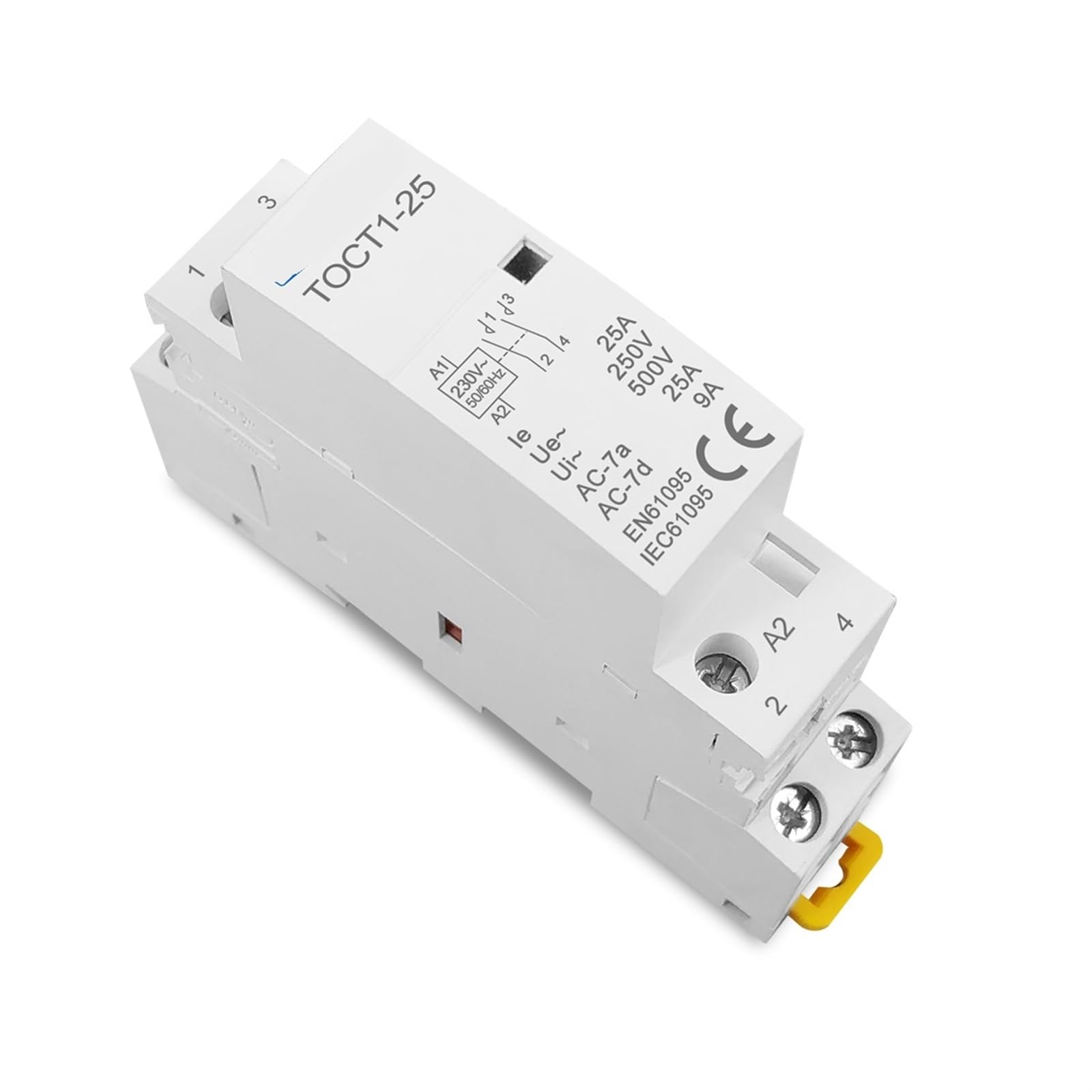 TOCT1 2P 25A 220V/230V 50/60HZ Domowy stycznik modułowy AC na szynie DIN 2NO 2NC lub 1NO 1NC 1 szt. (16A 2NO)