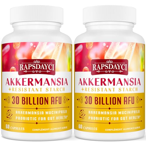 30 Billion Capsules with Resistant Starch Green Tea Extract Vitamin D & Vitamin B2 Plant-Based Dietary Supplement 60 Capsules