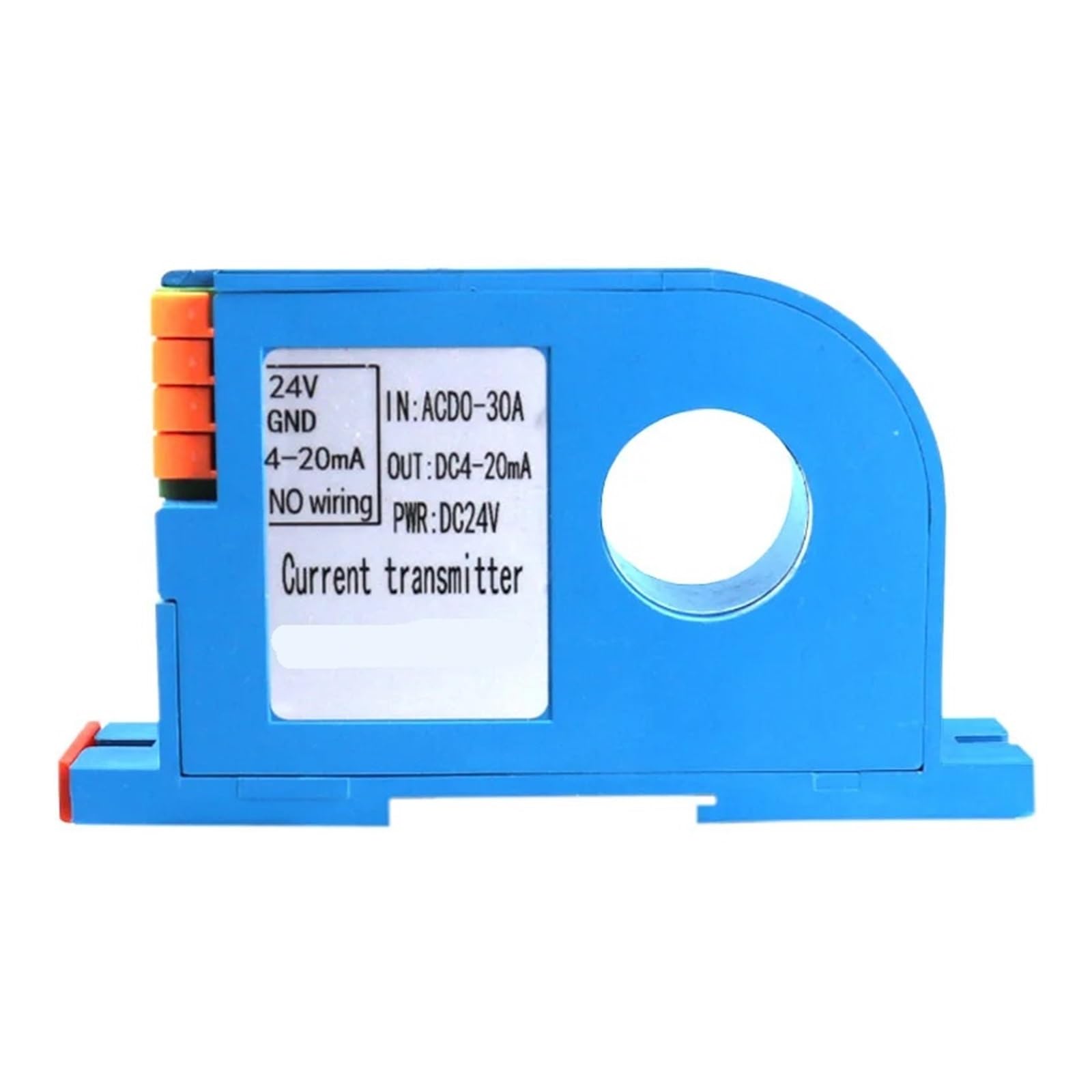 QRUYHBAJU Pressure transducer Current Sensor Transmitter Output Input 0-10V 4-20mA Output Transducer Converter DC24V Power 22mm(Dc4-20ma,20A)