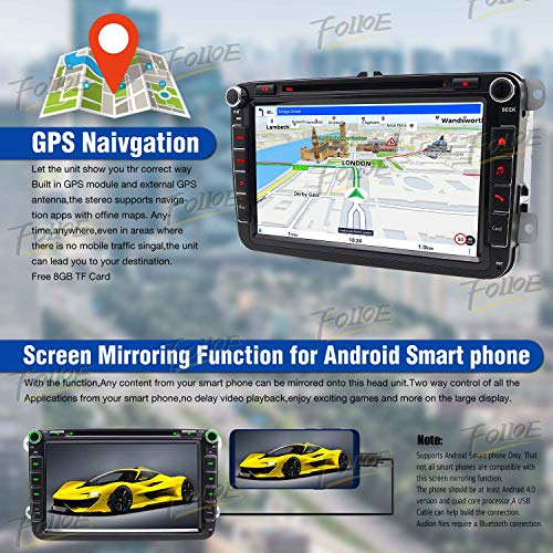 Doppio DIN GPS Car stereo 20,3 cm touchscreen