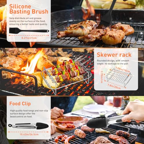 Air Fryer Accessories, 11Set for Ninja AF451UK AF300UK AF400UK Tower T17088 Including Three-Layer Racks & Paper Lining & ramekins etc Dual Air Fryer Accessories, Compatible with Oven, Microwave Air Fryer Accessories, 11Set for Ninja AF451UK AF300UK AF400UK Tower T17088 Including Three-Layer Racks & Paper Lining & ramekins etc Dual Air Fryer Accessories, Compatible with Oven, Microwave