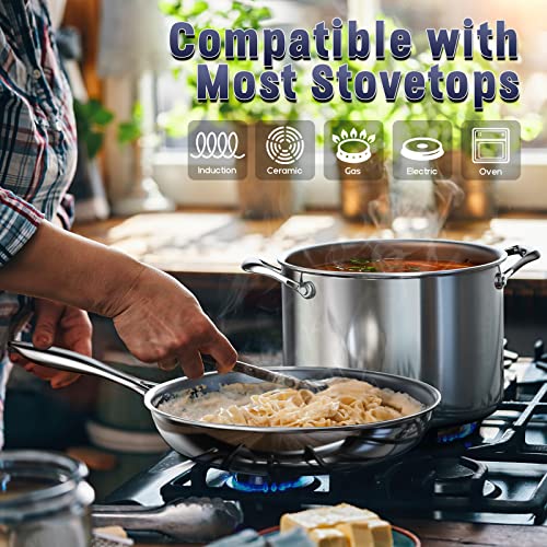 Image of Cooks Standard Multi-Ply Clad Stainless Steel Pots and Pans Set, 10-pc