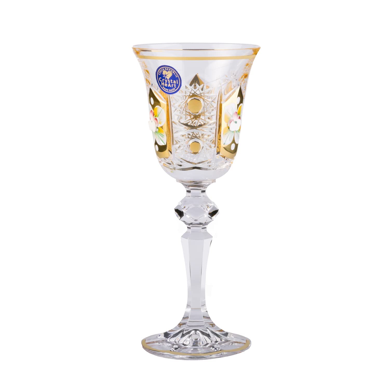 Bohemia Crystal Liqueur Glass Enamel Design 1pc 60ml