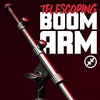 Vista 3 de Gator Frameworks Rok-It Series Heavy Duty All Metal Telescoping Tripod Mic Stand with Adjustable 36" to 64" Height and Extendable Boom Arm, Fully