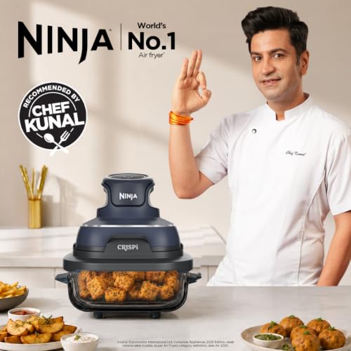 Image of Ninja Crispi Portable Cooking System with Crispi PowerPod, 6 Cups and 4 Quart TempWare Glass, Thermal Shock Resistant, Storage Lids, Microwave Safe