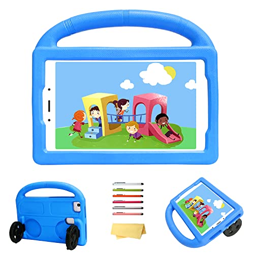 UUcovers Kids Case for Samsung Galaxy Tab A 8.0/Tab A7 Lite 8.7" (SM-T290/T220) Cover with Kickstand Handle, Blue