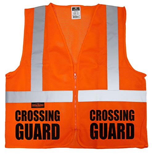 Conspiracy Tee Crossing Guard Mesh Vest, Traffic Safety Vest, School Safety, Municipal Safety (l XL)
