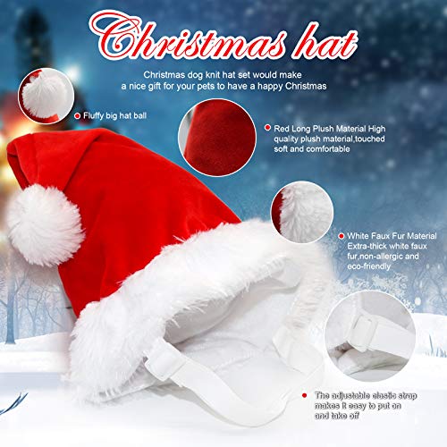 Rypet Dog Santa Hat And Scarf - Christmas Dog Costumes Pet Santa Hat Christmas Dog Scarf For Small To Medium Dogs And Cats #TOP2
