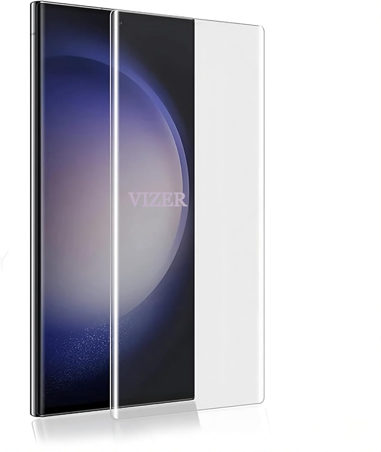 GiiYoon Vizer For Samsung Galaxy S23 Ultra Screen Protector, High Clarity, 9H Hardness, Anti-Scratch Hd Clear, Full Coverage, Fingerprint Working Curved Uv Tempered Glass For (Galaxy S23 Ultra)