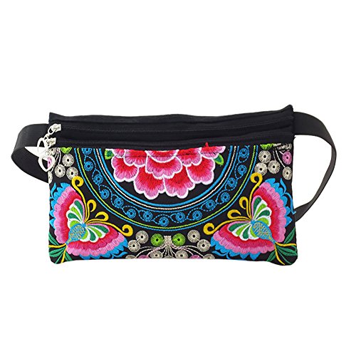 MA-RINONERAS-PARA-MUJER-BORDADO-ETNICO-PATRON-RETRO-Peonia-rojo-Mariposa M&A RIÑONERAS PARA MUJER BORDADO ÉTNICO PATRÓN RÉTRO Peonía rojo * Mariposa | DeHippies.com