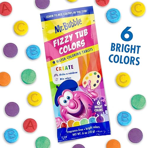 Mr. Bubble Cores de banheira Fizzy (12 pacotes, 9 comprimidos cada)