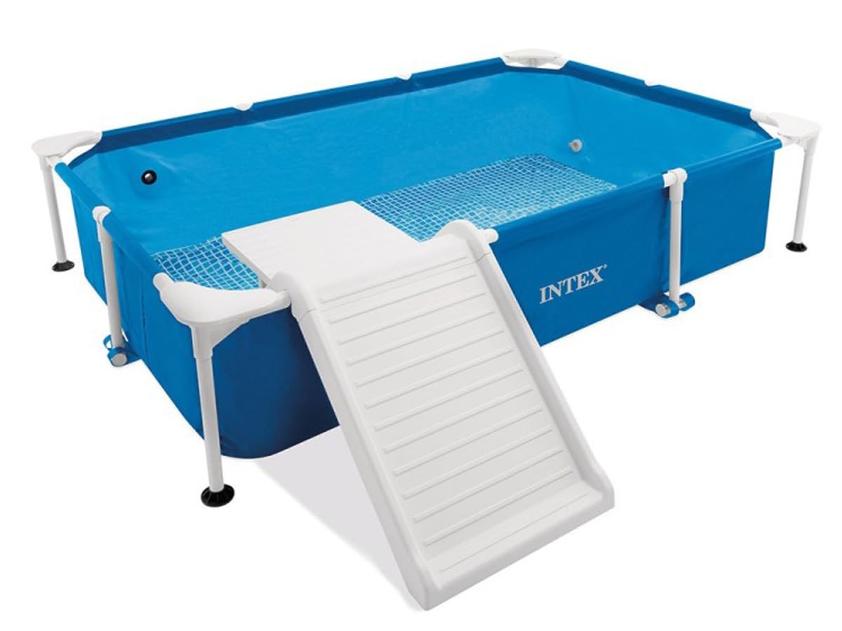Intex 48404GN Rechteckige Hunde Rahmen Pool, Blau, 229 x 152 x 45,7 cm