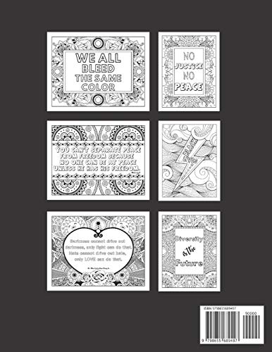 Anti-Racism Coloring Book: Beautiful Illustrations with Inspirational Quotes by Activists Civil Rights Leaders and More for Kids Teens and Adults (Anti-Racist Books) - Image 2