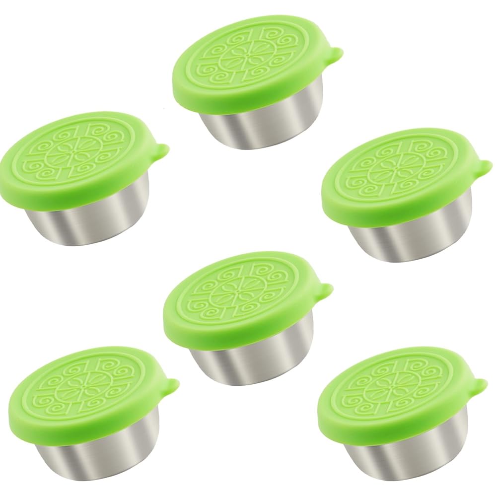 CTRLZS Salad Sauce Container with Lid Watertight Reusable Stainless Steel Salad Dressing Container Sauce Container