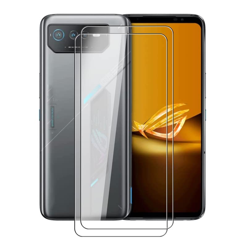 WXPPJ Vidrio Templado para ASUS ROG Phone 6D (6.78'), [2 Piezas] Templado Protector de Pantalla para ASUS ROG Phone 6D, Antiarañazos, Dureza 9H, Antihuellas, Cristal Templado HD Ultra Resistente.