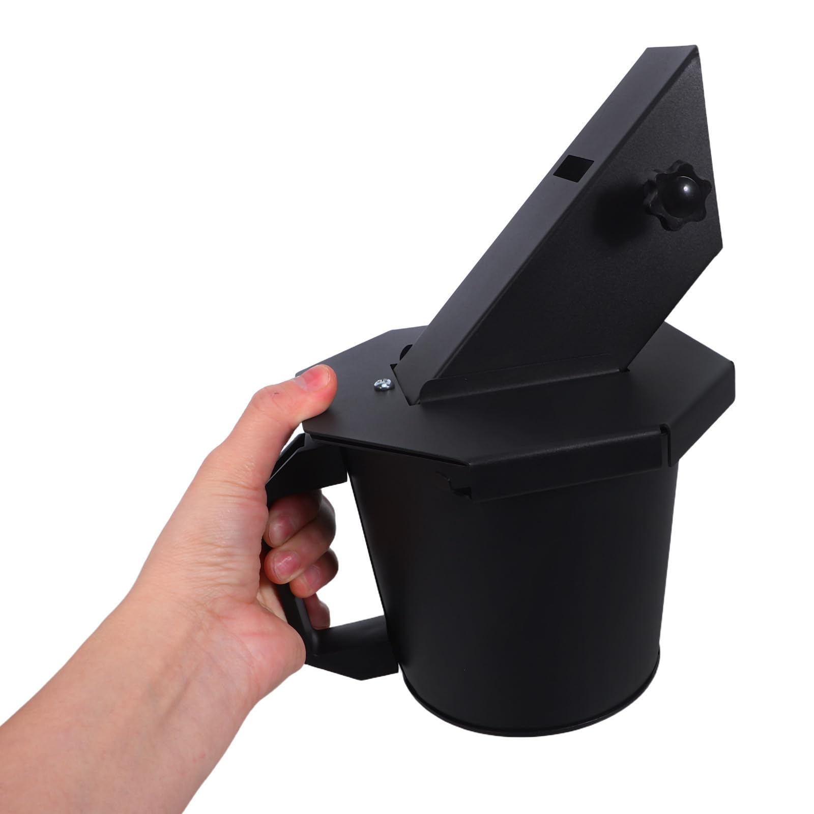 BESPORTBLE Collecteur de Graisse avec Couvercle, 44 Oz en Métal Noir