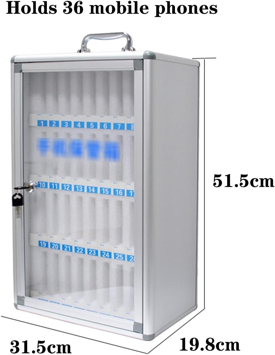 Mobile Phone Storage Cabinet with Lock - Secure Cell Phone Locker for Students & Workshops - Holds 12 Devices - Ideal Conference & Event Organizer