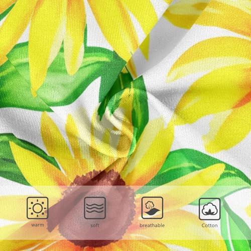 Orange Yellow Sunflowers Spring Girl Panties Cute Girls Underwear Toddler Cotton Fun Print Briefs Girls Undies 2t3