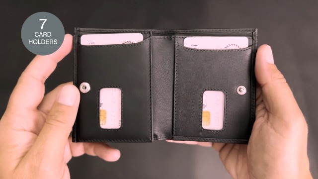 bugatti Secure Slim Mini Lederen portemonnee, RFID-bescherming, kaarthouder, bruin