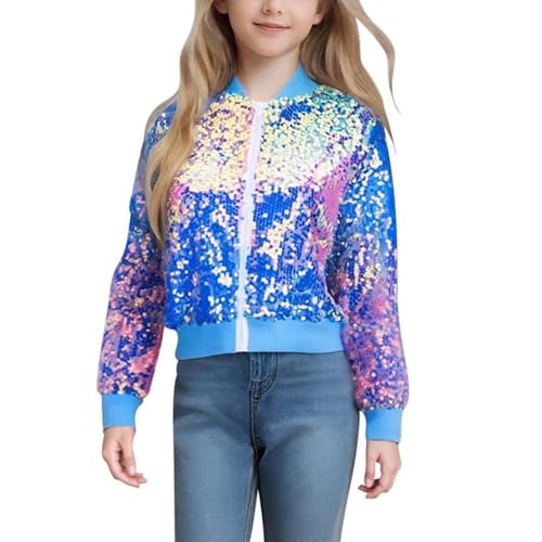 Clothes for Girls 10-12 Cute Outfits Sequin Baseball Jacket Kids Sparkly Beaded Dance Jacket Rave Vintage